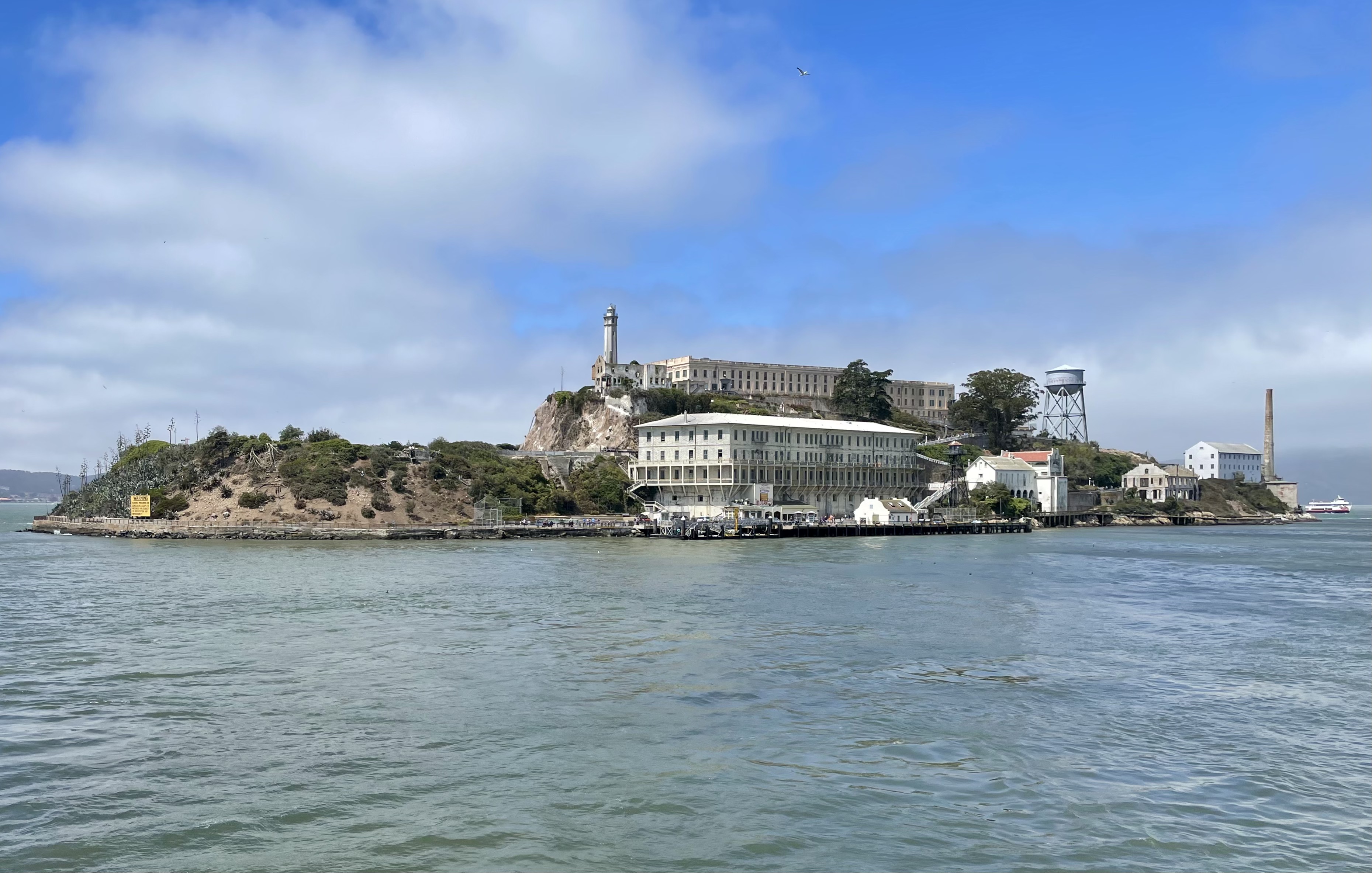 Alcatraz Island in San Francisco Bay, the infamous former prison where a coyote mysteriously appeared.
