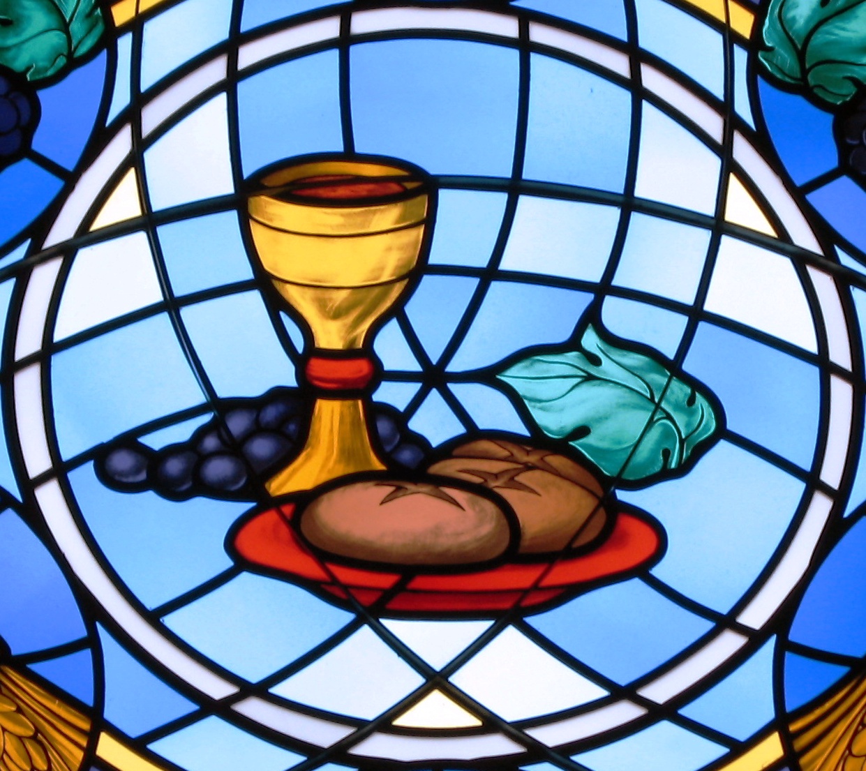 The Eucharist: Catholic sacrament of bread and wine representing Christ's body and blood