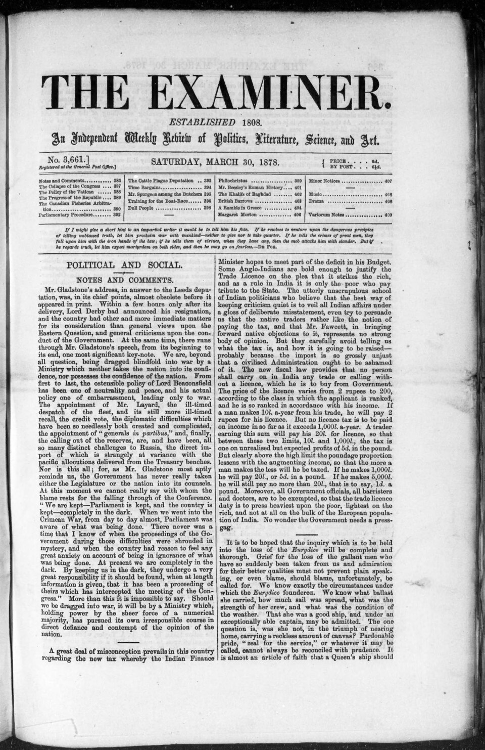 File:The Examiner 1878-03-30- Iss 3661 (IA sim examiner-a-weekly-paper-on-politics-literature-music 1878-03-30 3661).pdf